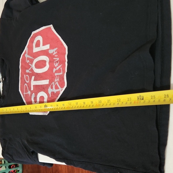 Dont Stop Believin Journey Graphic Black T-Shirt M 309 Designs 100% Cotton Short - Picture 5 of 7